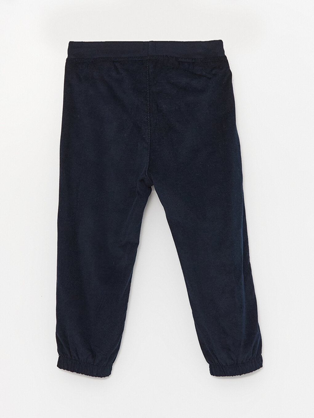 Basic Velvet Baby Boy Trousers with Elastic Waist