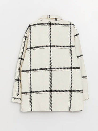 Fur Collar Plaid Girl's Shirt Jacket