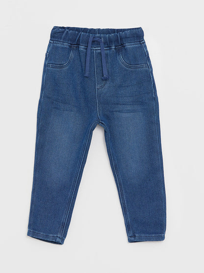 Basic Baby Boy Jean Trousers with Elastic Waist