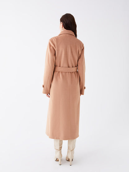 Women's Shirt Collar Plain Cuff Coat