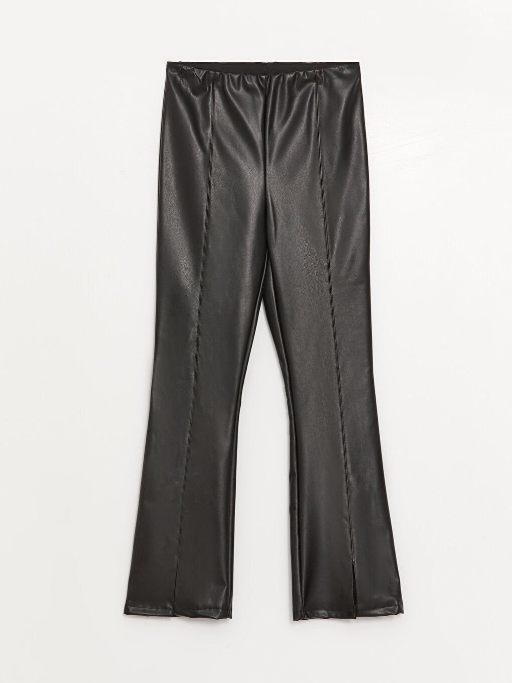 Flared Leg Leather Look Girls' Trousers