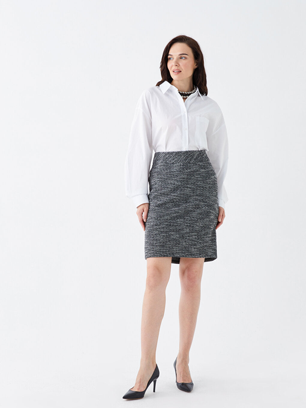 Tight Fit Patterned Women's Skirt