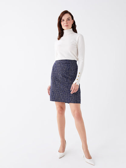 Tight Fit Patterned Women's Skirt