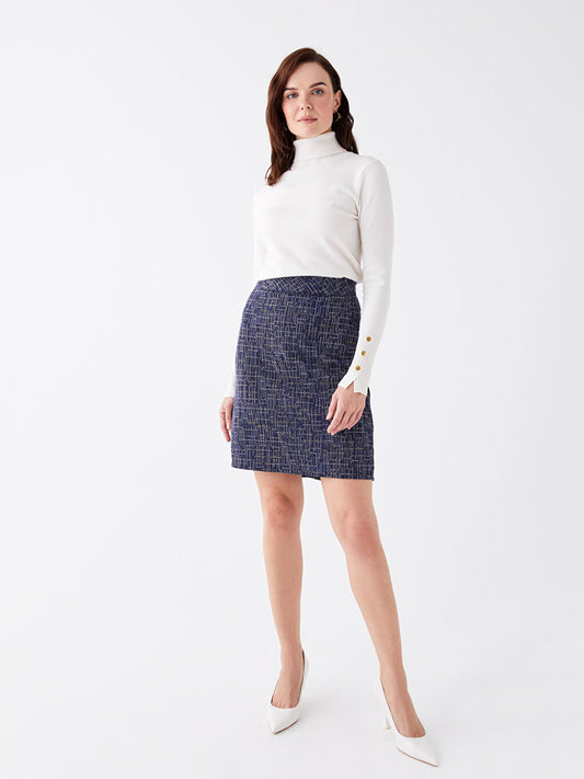 Tight Fit Patterned Women's Skirt