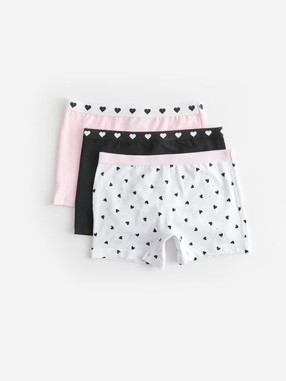 Printed Cotton Girl's Boxer Set of 3