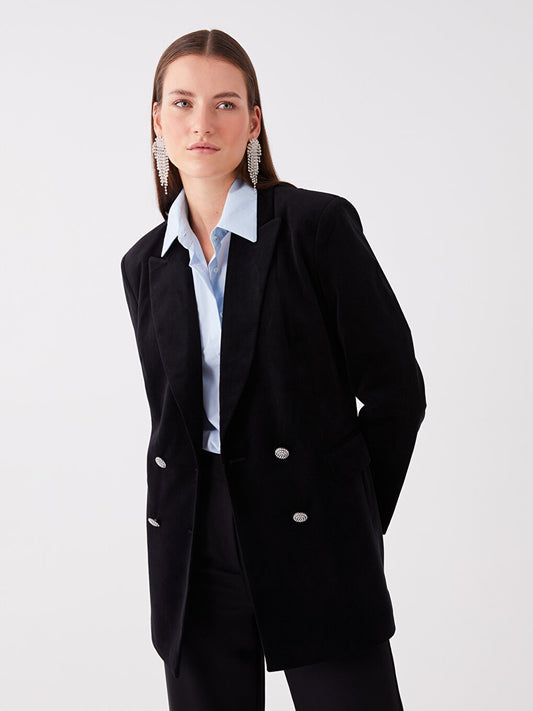 Plain Long Sleeve Women's Blazer Jacket