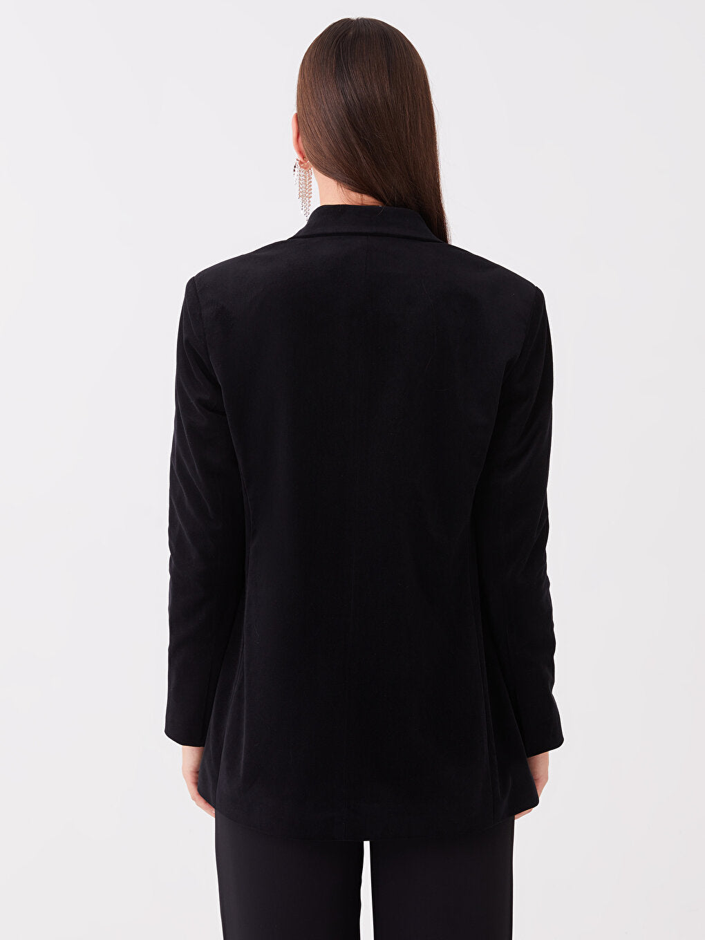 Plain Long Sleeve Women's Blazer Jacket