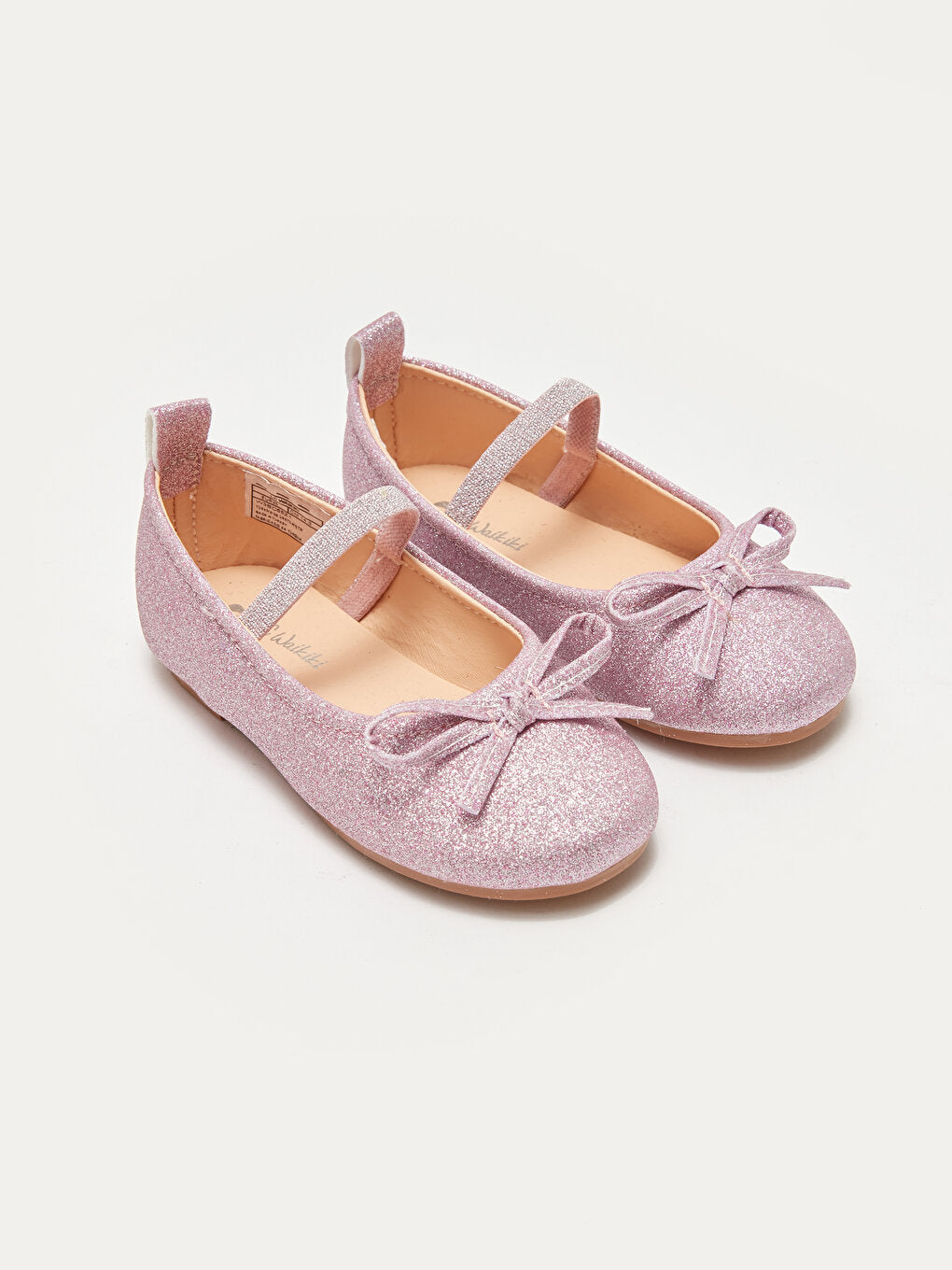 Glittery Elastic Baby Girl Ballerinas