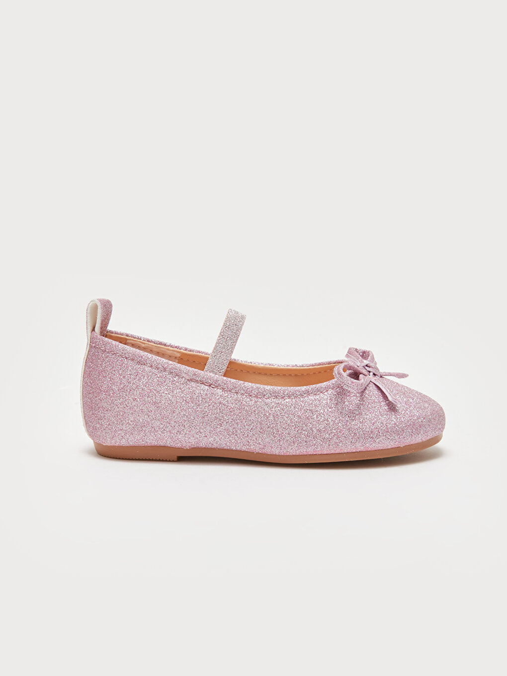 Glittery Elastic Baby Girl Ballerinas