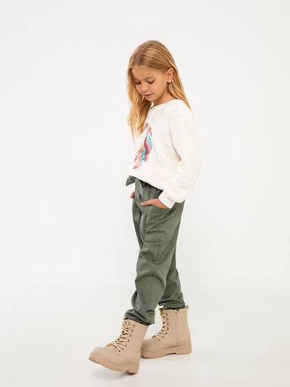 Girls' Elastic Waist Jogger Pants