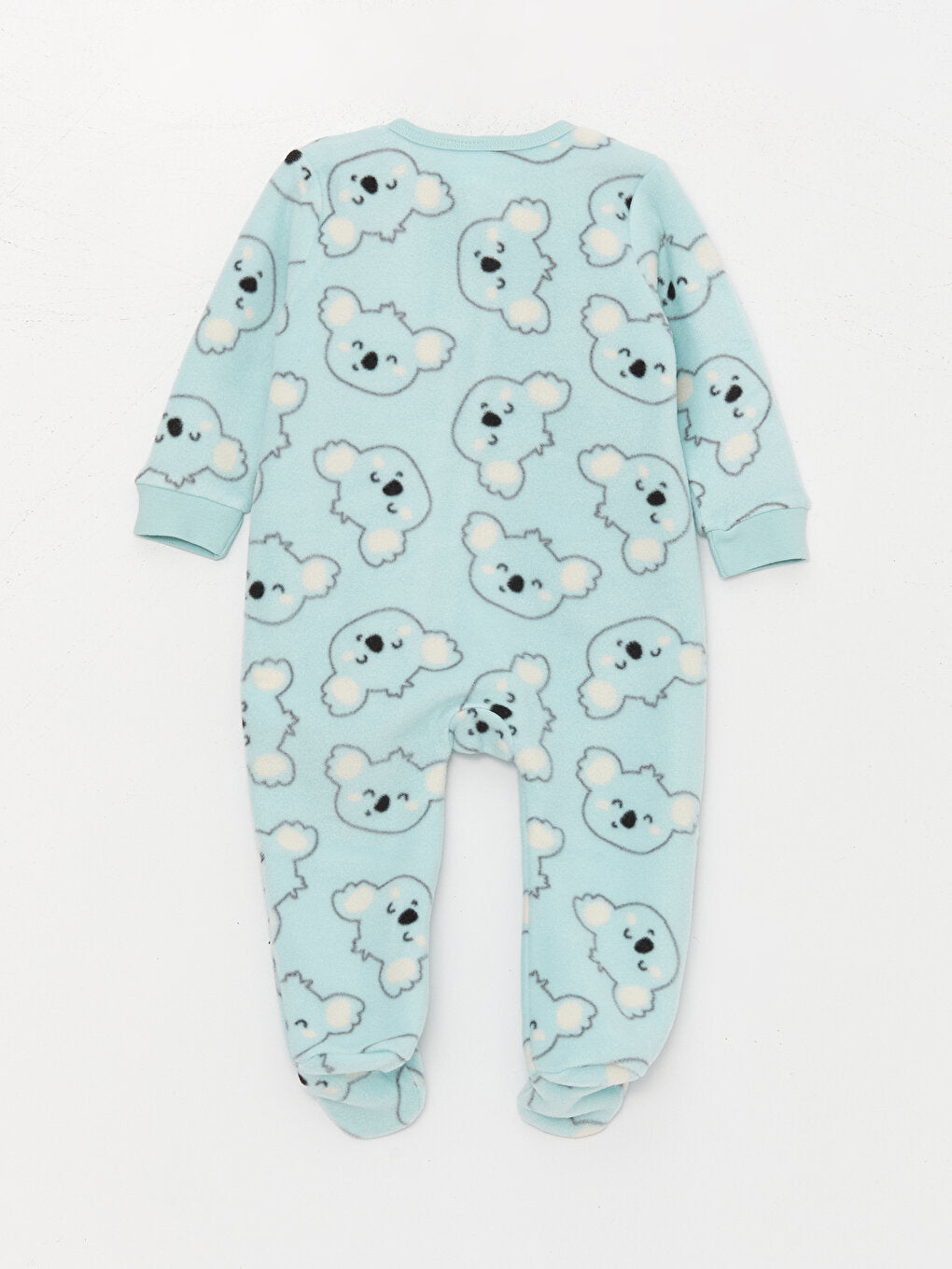 Crew Neck Long Sleeve Patterned Unisex Baby Jumpsuit