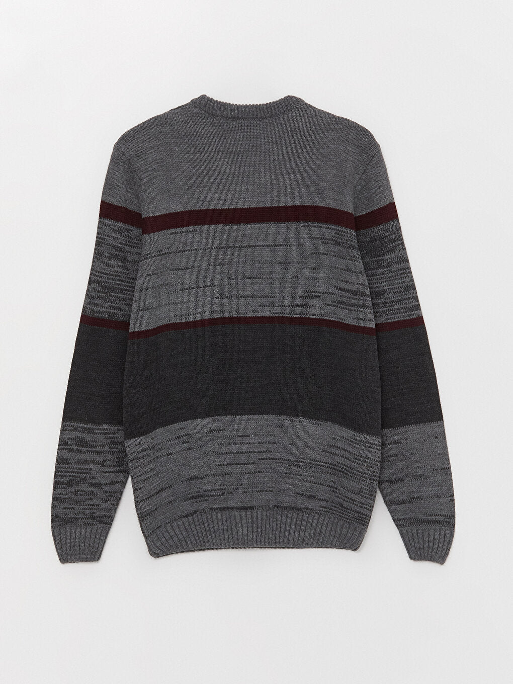 Crew Neck Long Sleeve Color Block Men's Knitwear Sweater