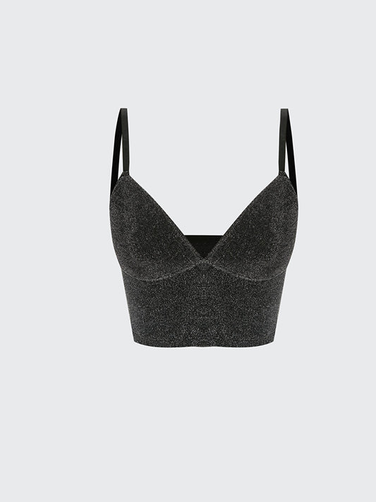 Without Underwire, Without Padding, Shiny Look Bralette