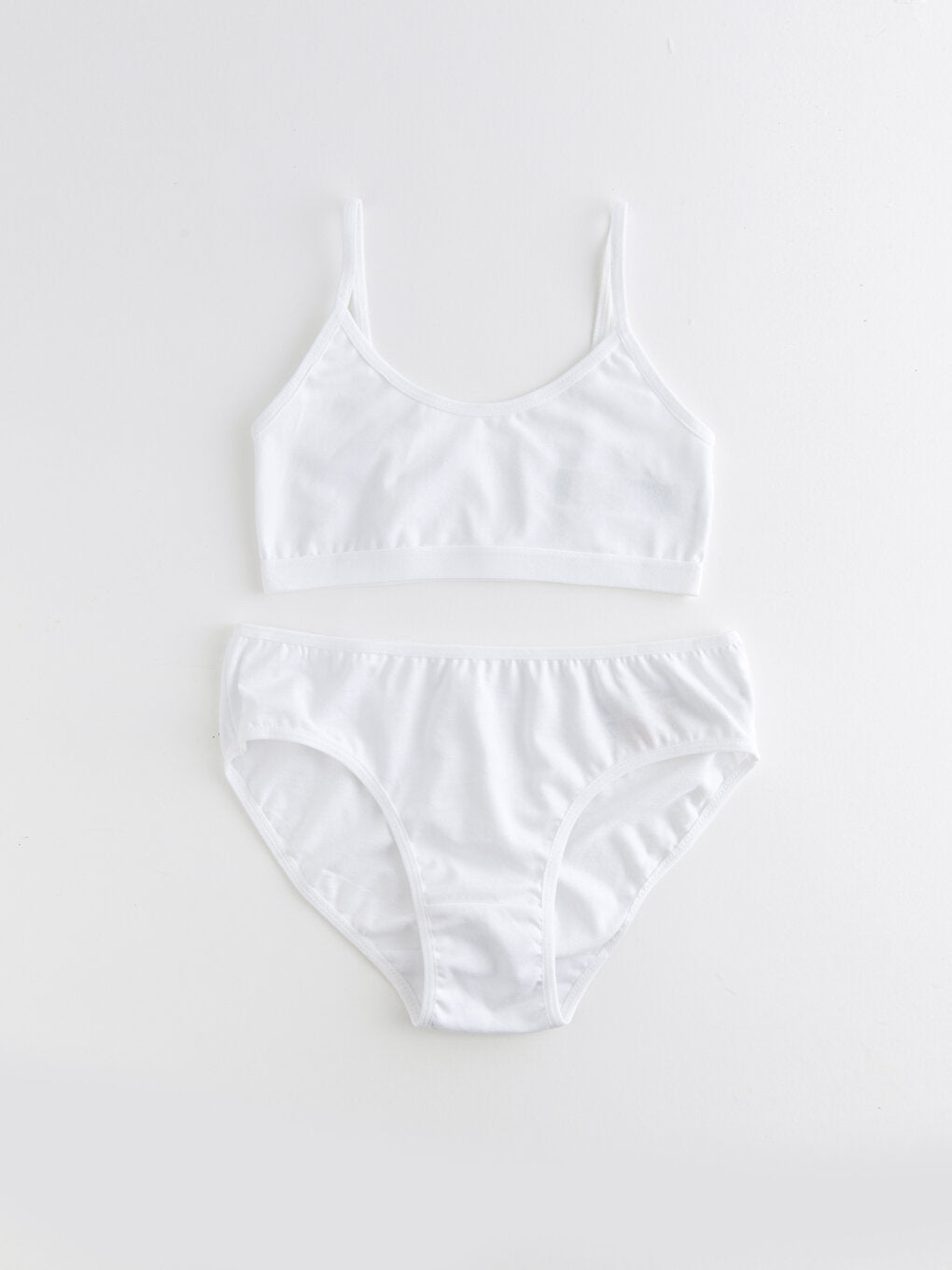 Basic Cotton Girl's Bustier and Panties