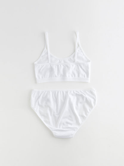 Basic Cotton Girl's Bustier and Panties