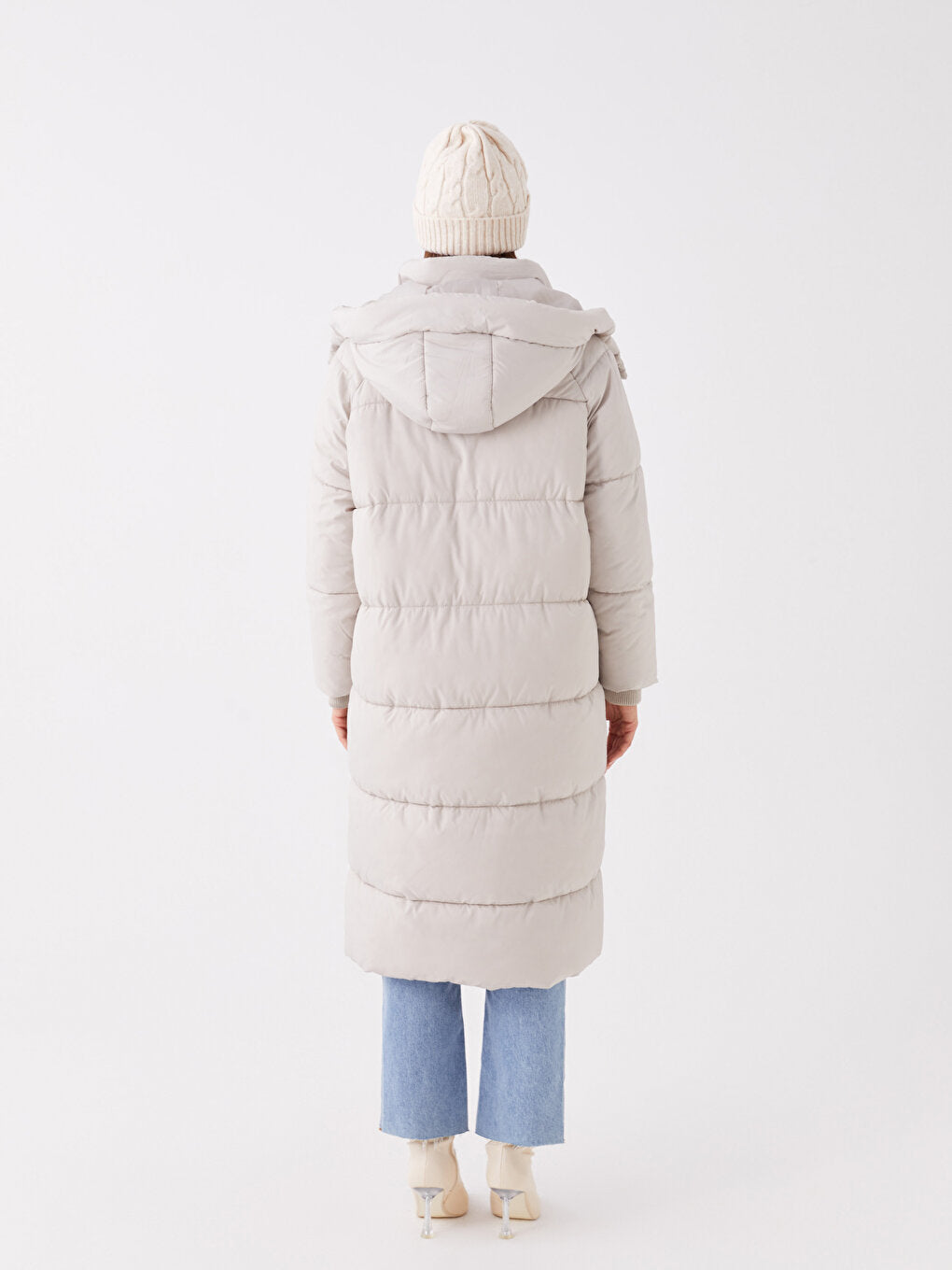 Hooded Plain Oversize Women's Puffer Coat