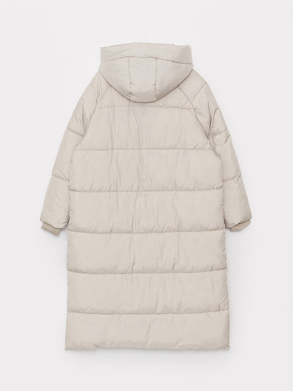 Hooded Plain Oversize Women's Puffer Coat