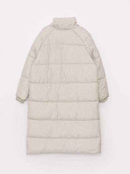 Hooded Plain Oversize Women's Puffer Coat