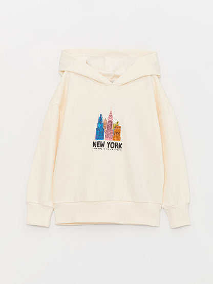 Printed Long Sleeve Girls' Hoodie