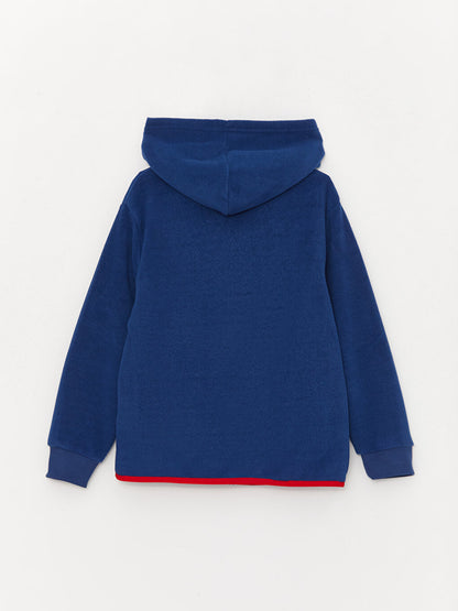 Hooded Boy's Fleece Zipper Sweatshirt