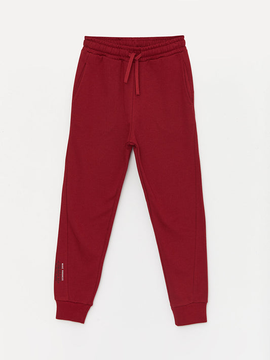 Printed Boys' Jogger Sweatpants with Elastic Waist