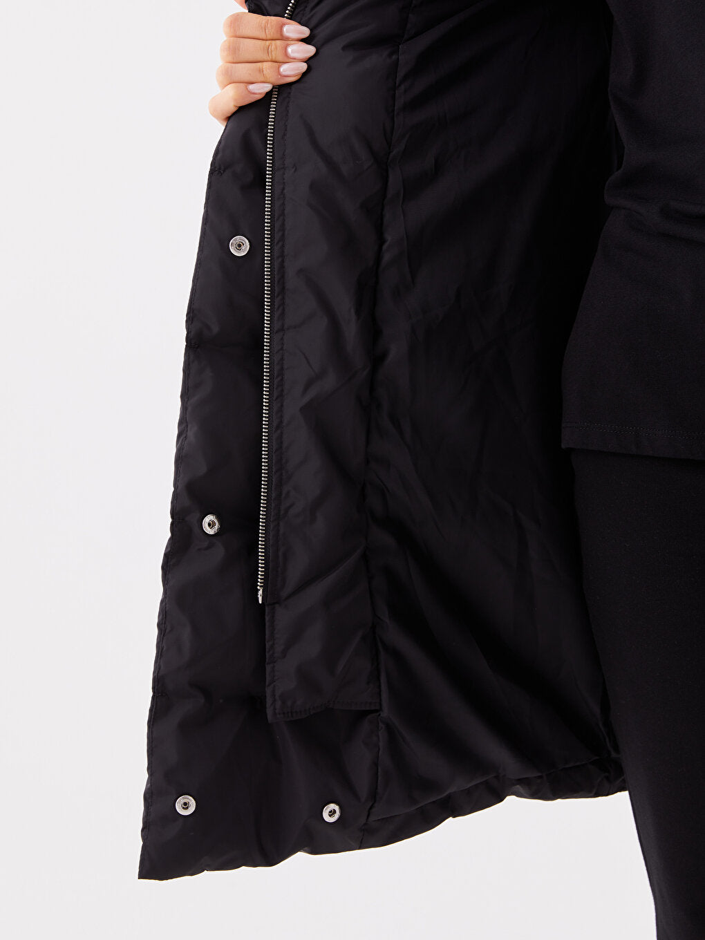 Women's Hooded Plain Puffer Coat