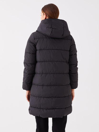 Women's Hooded Plain Puffer Coat