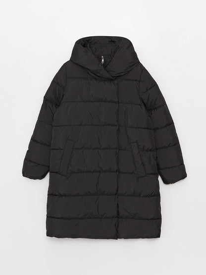 Women's Hooded Plain Puffer Coat