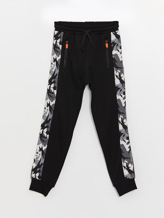 Printed Boys' Jogger Sweatpants with Elastic Waist