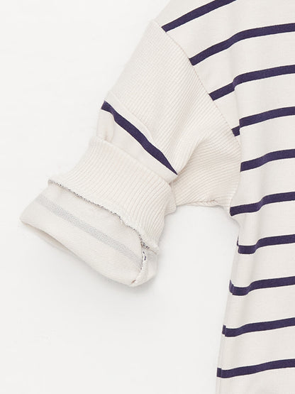 Crew Neck Long Sleeve Striped Baby Boy Sweatshirt and Tights