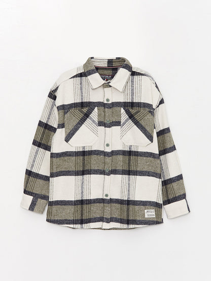 Comfortable Fit Plaid Boy's Shirt Jacket