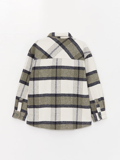 Comfortable Fit Plaid Boy's Shirt Jacket