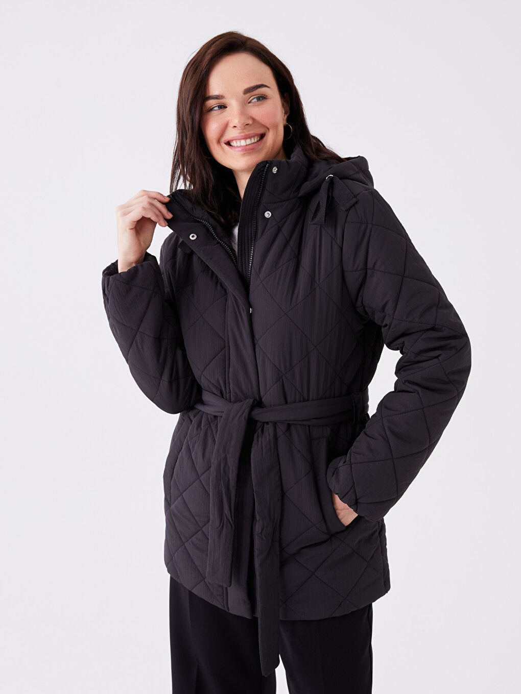 Hooded Quilted Women's Puffer Coat