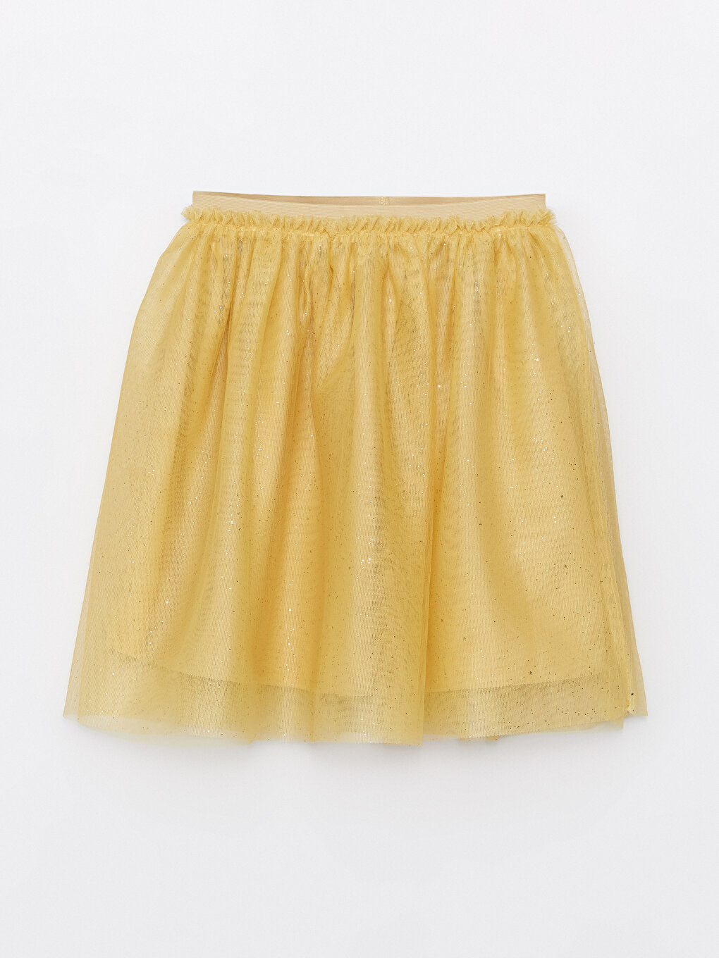 Girls' Skirt with Elastic Waist and Sequin Embroidery