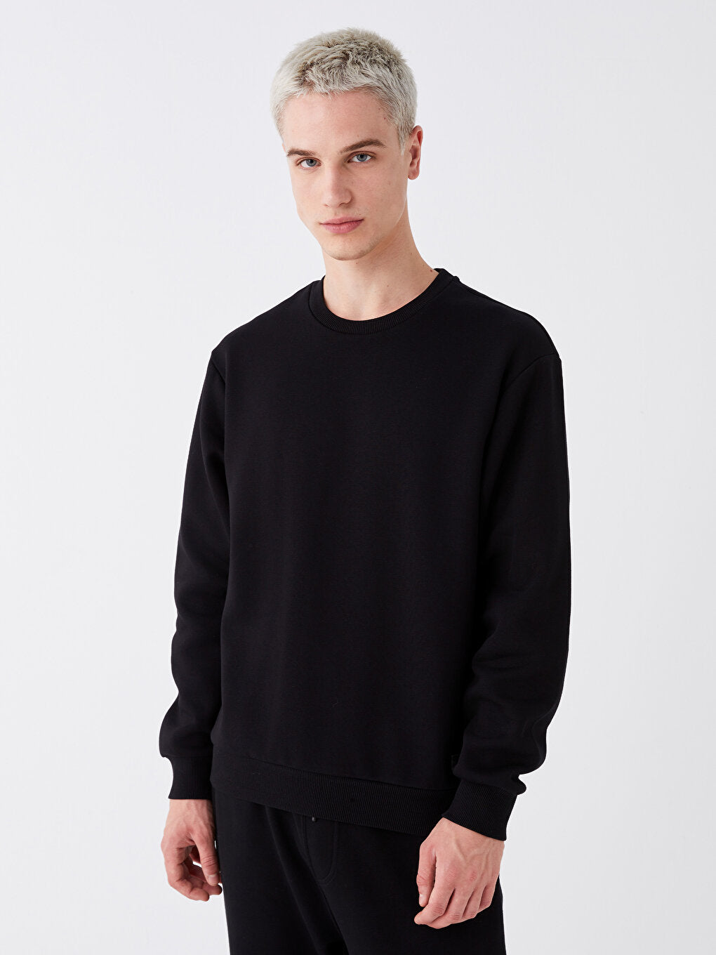 Oversize Crew Neck Long Sleeve Men's Sweatshirt