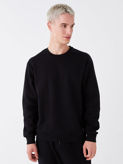 Oversize Crew Neck Long Sleeve Men's Sweatshirt