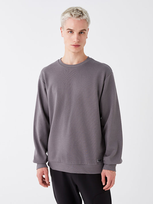 Oversize Crew Neck Long Sleeve Men's Sweatshirt