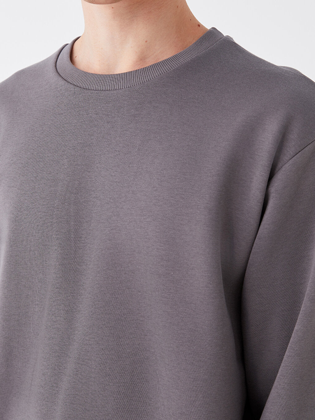 Oversize Crew Neck Long Sleeve Men's Sweatshirt