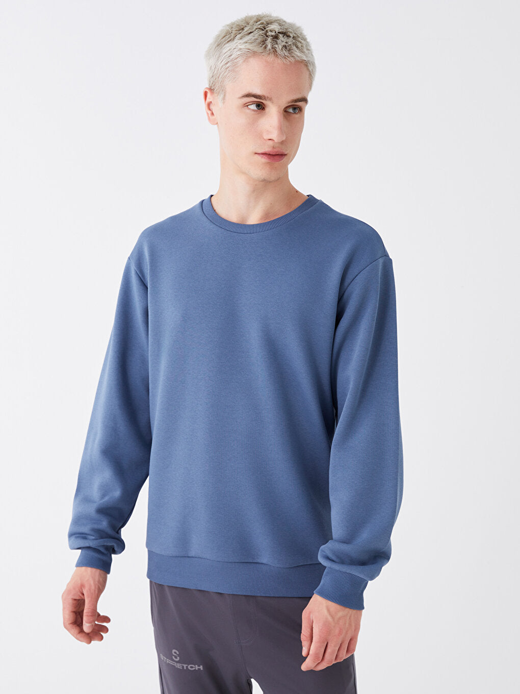 Oversize Crew Neck Long Sleeve Men's Sweatshirt