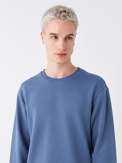 Oversize Crew Neck Long Sleeve Men's Sweatshirt