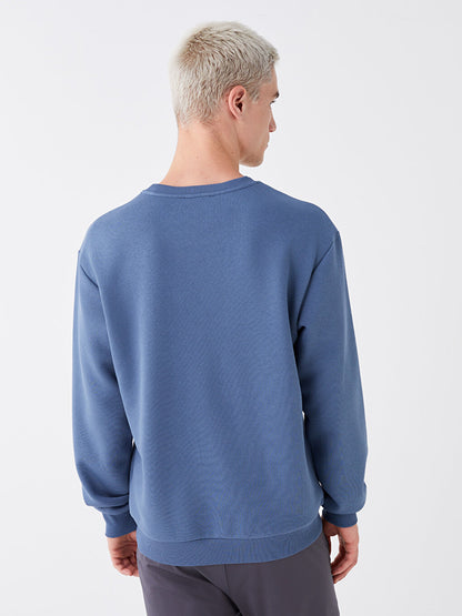 Oversize Crew Neck Long Sleeve Men's Sweatshirt