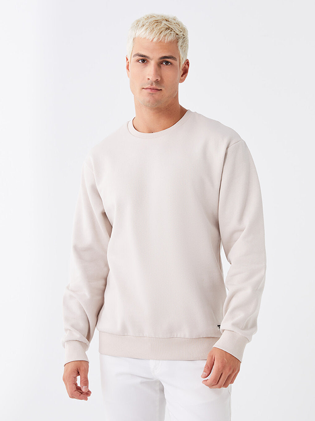 Oversize Crew Neck Long Sleeve Men's Sweatshirt