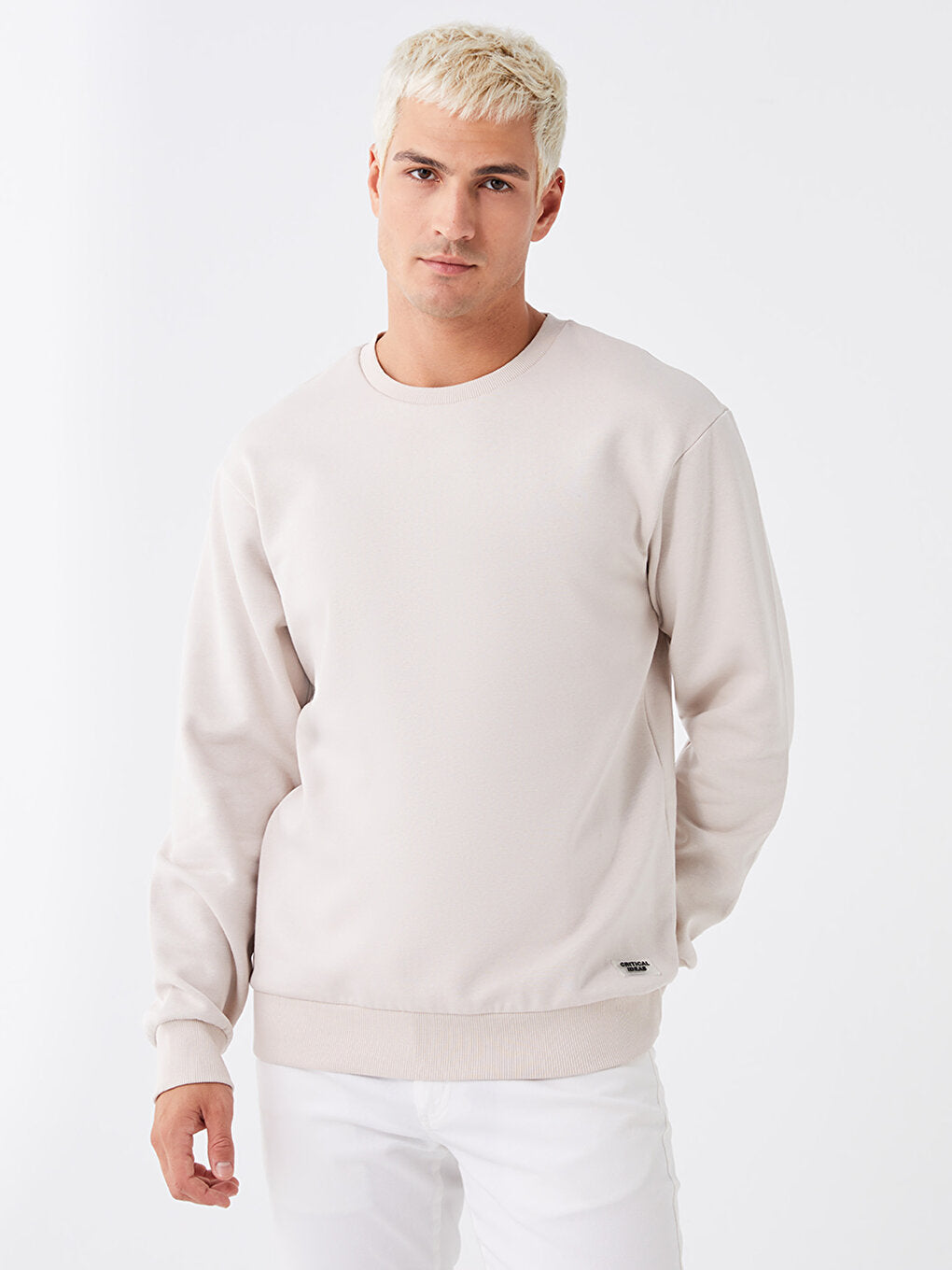 Oversize Crew Neck Long Sleeve Men's Sweatshirt