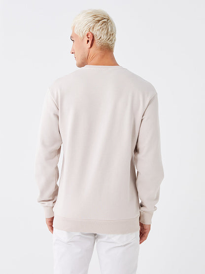 Oversize Crew Neck Long Sleeve Men's Sweatshirt