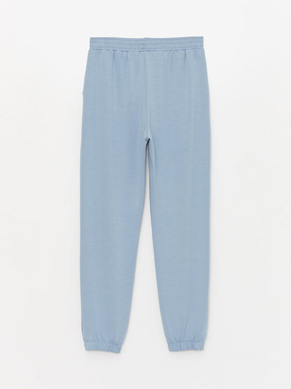 Women's Elastic Waist Plain Jogger Pajama Bottoms