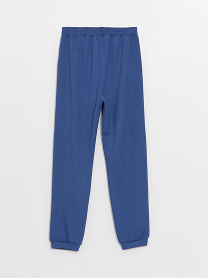 Women's Elastic Waist Plain Jogger Pajama Bottoms