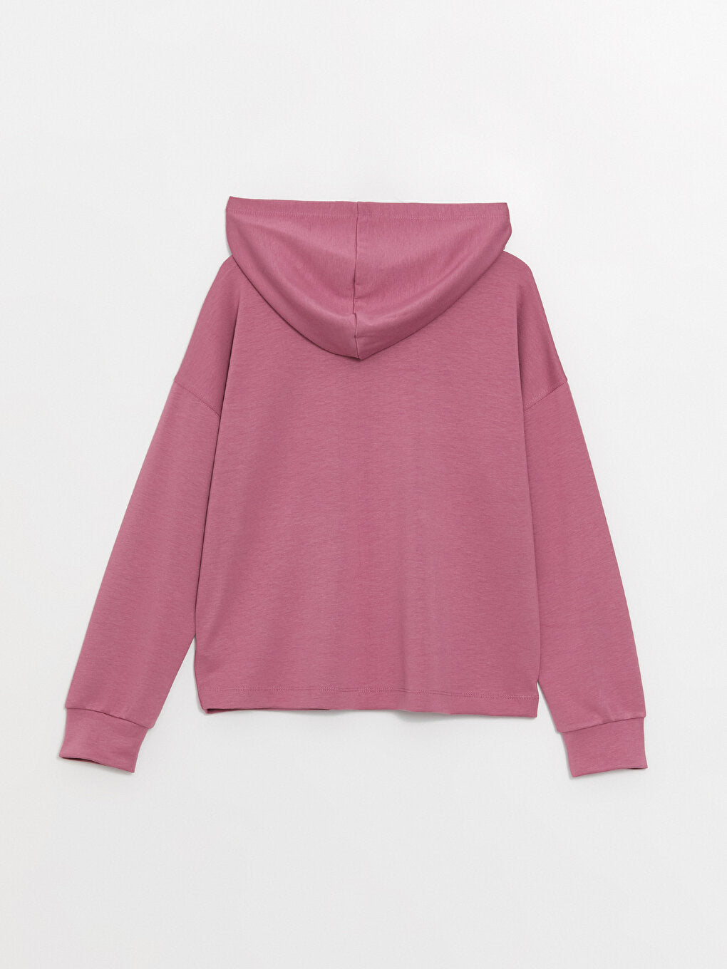 Hooded Plain Long Sleeve Women's Pajama Top