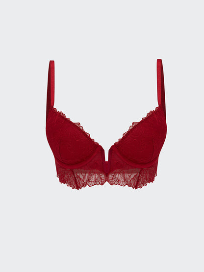 Underwire Padded Lace T-Shirt Bra