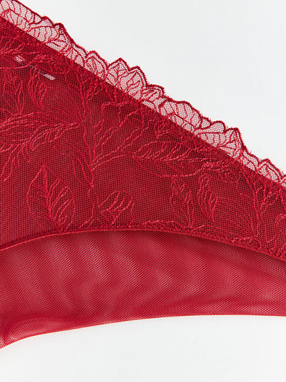 Lace Detailed Brazilian Panties