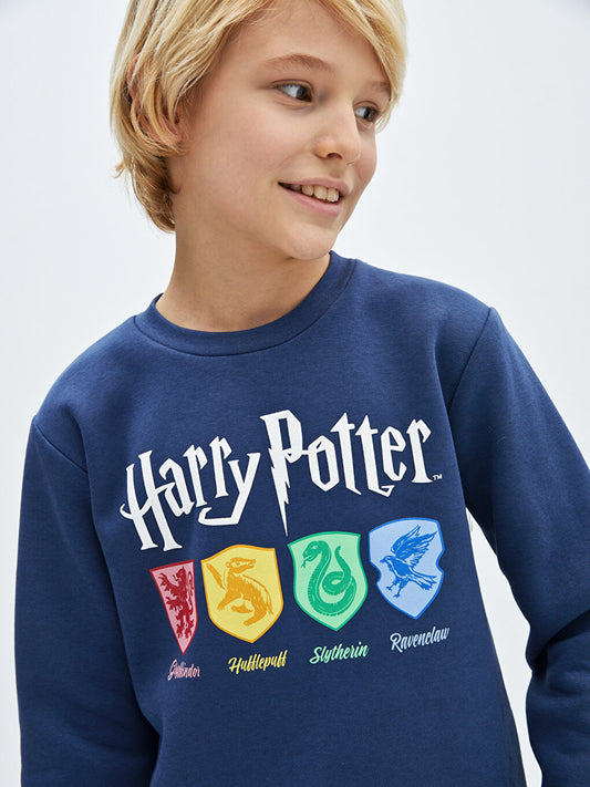 Crew Neck Harry Potter Printed Long Sleeve Boy's Sweatshirt